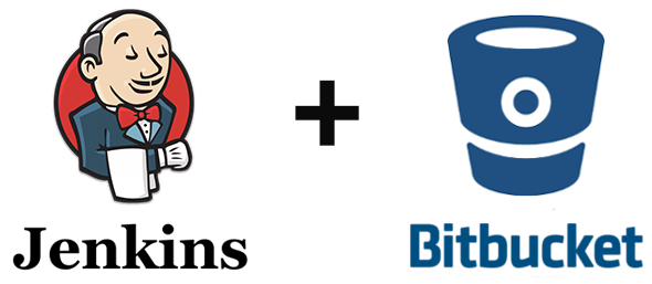 The Jenkins and Bitbucket logos joined by a plus sign